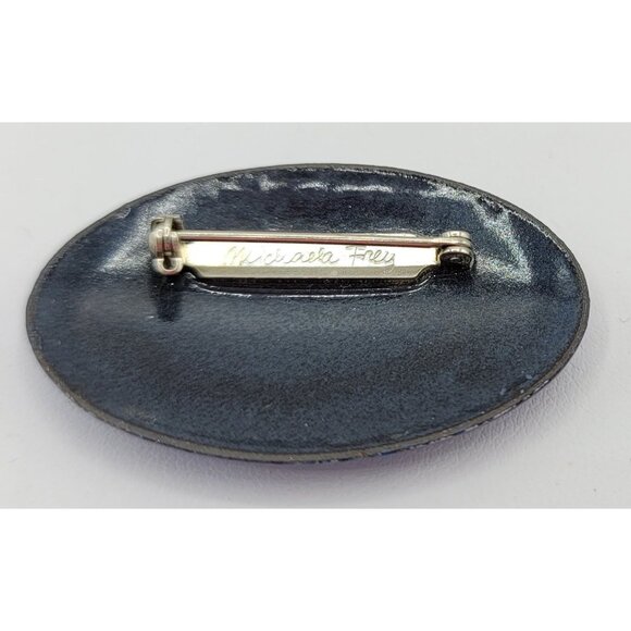 Michaela Frey Porcelain Painted Lily Brooch Pin - Picture 6 of 9